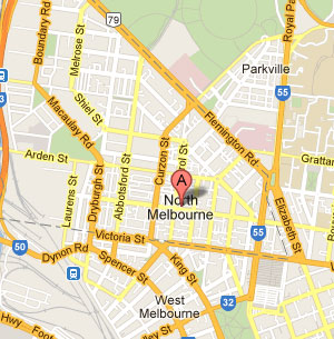 North Melbourne Map